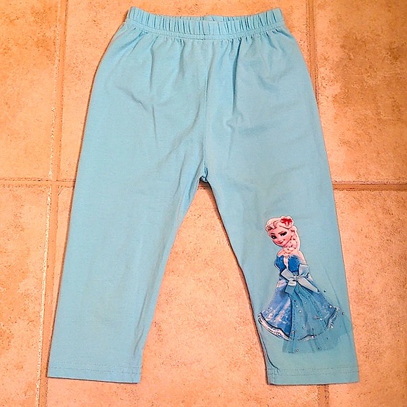 Disney Other - Disney's Frozen Elsa Cropped Pants- Girl's 6/7